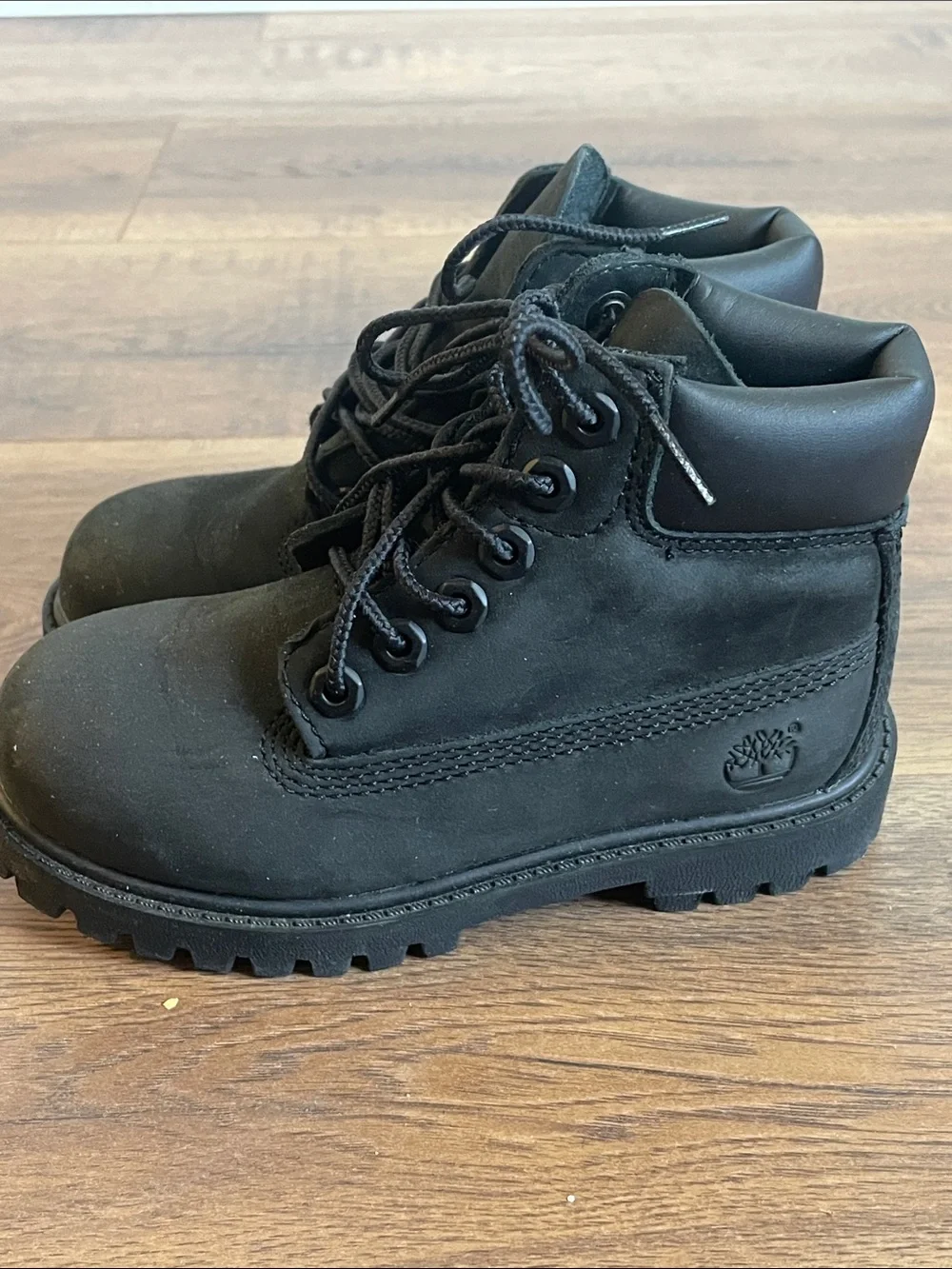 Kids Timberland Black Suede Boots Size 10